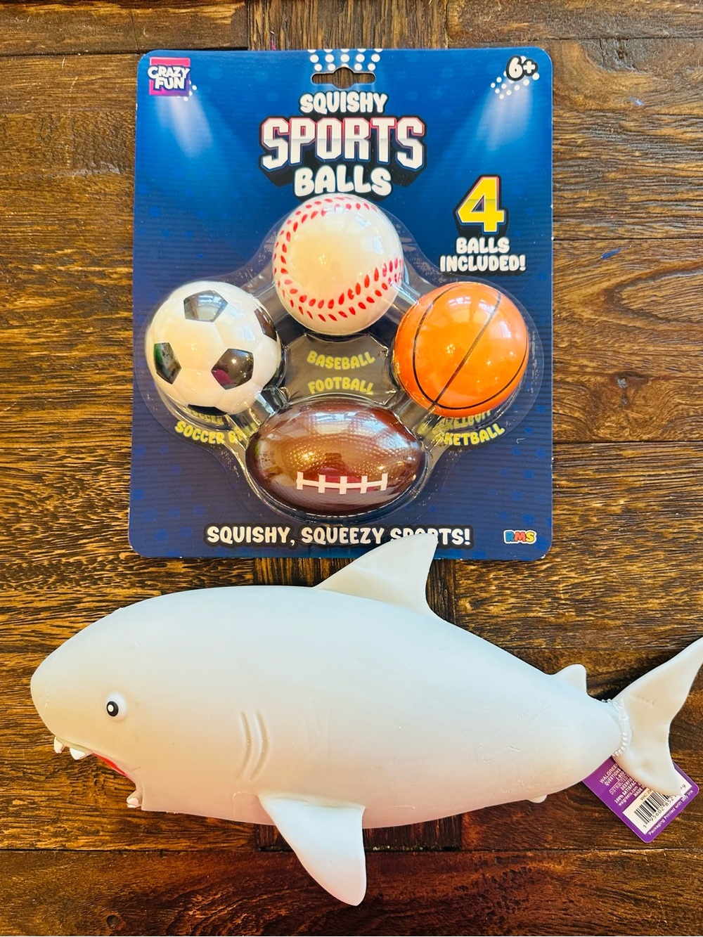 🩵🦈🏈 Jumbo Shark Squishy and RMS Sports Squishies 🏈🦈🩵